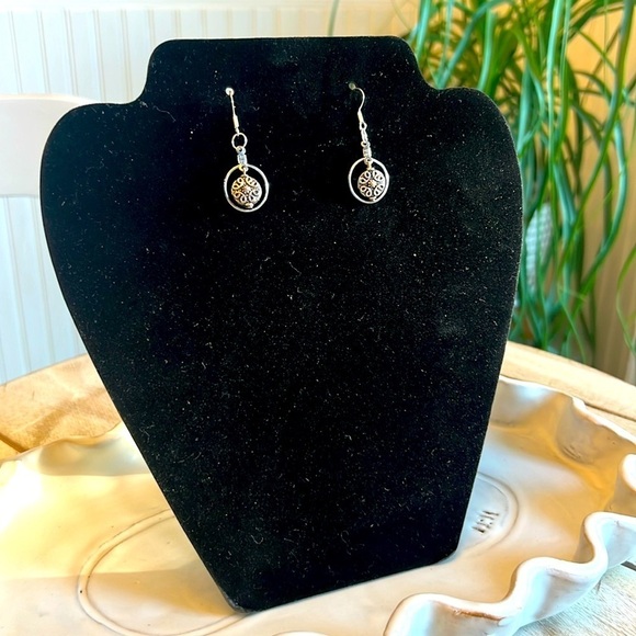Vintage earrings with inner dangle - Picture 1 of 6